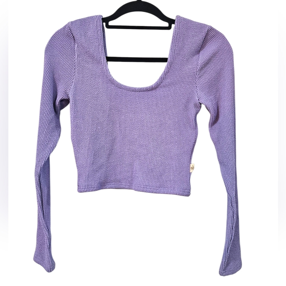 NWT Araminta James By Anthropologie Ocean Breeze Crinkle Top in Orchid Size XS